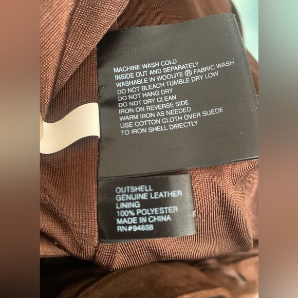 Brown Real Suede Leather Pants Lined & Washable! Size 10 (A R Bernardo Co) - Picture 2 of 6